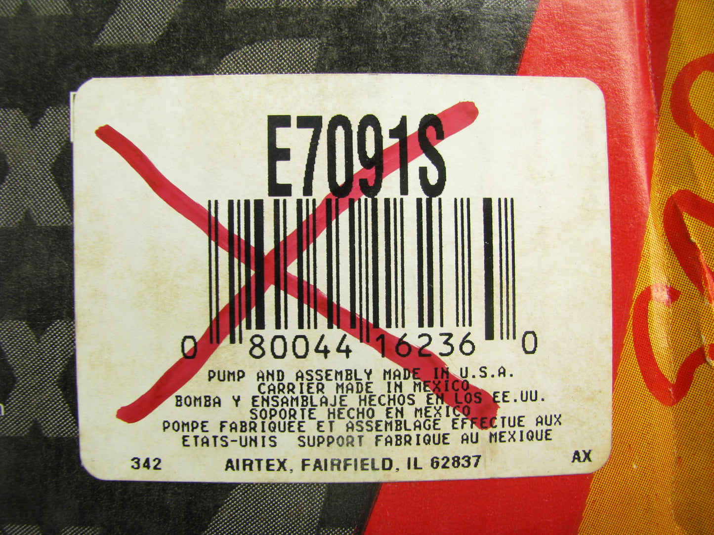 Airtex E7091S Fuel Pump & Sender - 20 GALLON TANK ONLY 1987-90 Cherokee 4.0L I6