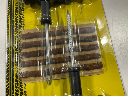 Airtight 60200 9-Piece Deluxe Tire Repair Reamer Plug Kit Car Truck Pistol Grip