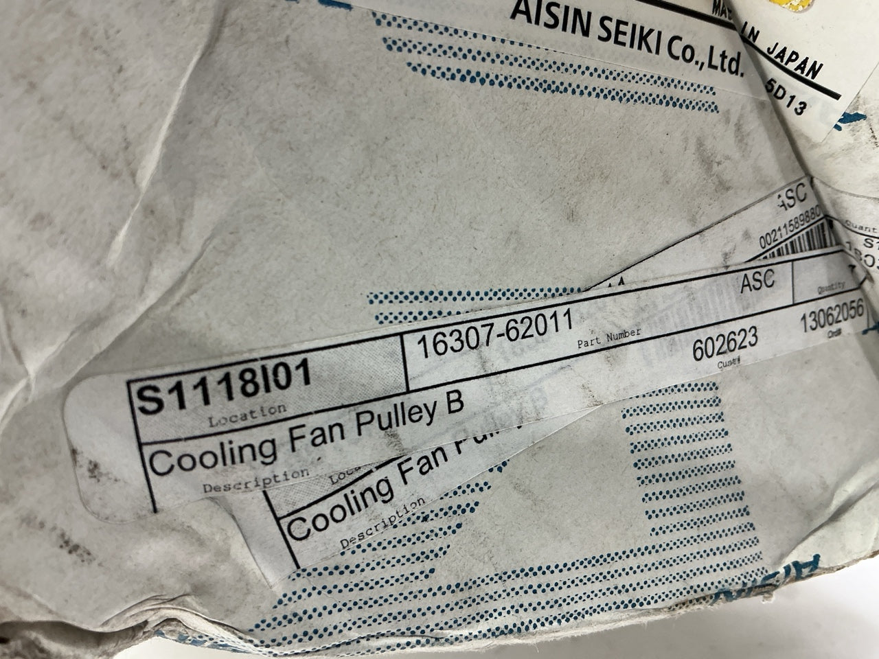 Genuine Aisin 16307-62011 (FBT-004) Engine Cooling Fan Pulley Bracket