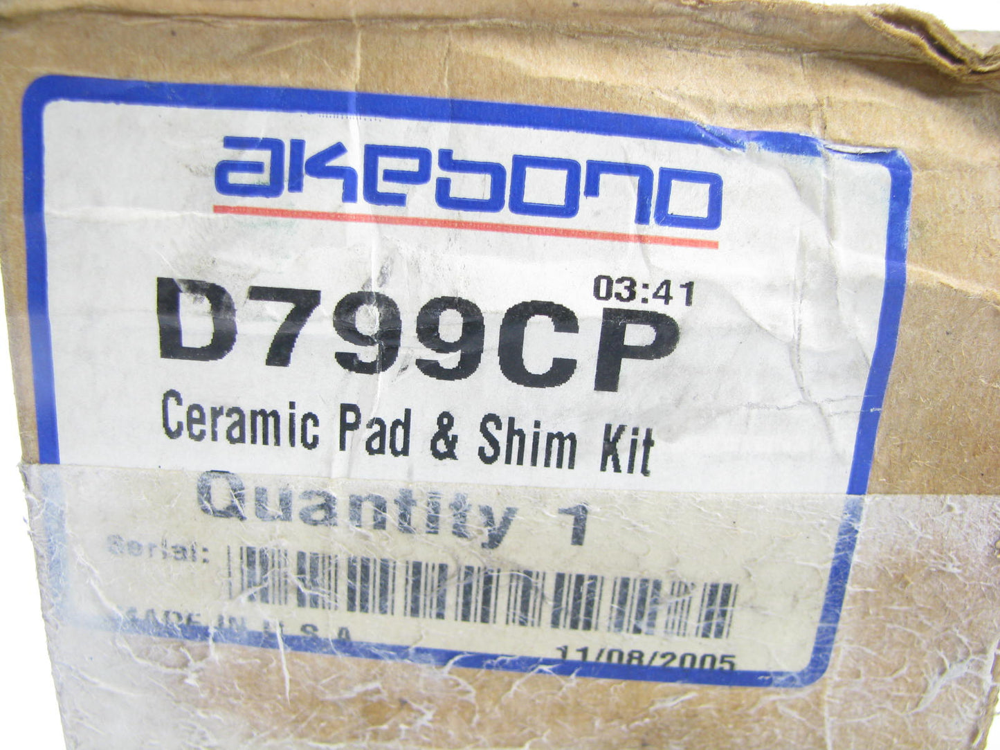 Akebono D799CP Front Ceramic Brake Pads For 1999-2004 Toyota Tacoma 4WD 6-LUG