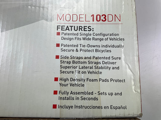 Allen 103DN Deluxe Tie Down Mount Trunk Liftgate 3 Bike Carrier Rack