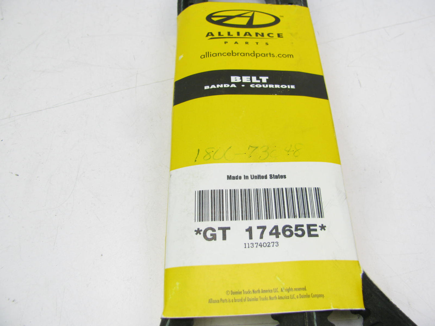 Alliance GT17465E Accessory Drive Belt - 0.53'' X 46.5'' - 36 Degree