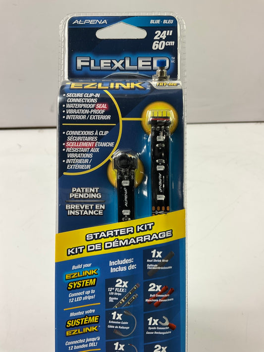 Alpena 77065 LED Flex Light Strip Kit, Blue 24'' 12V, 4.8W, 2 PC