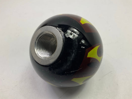 American Shifter ASCSN11002 Manual Trans Shift Knob Ball, Black Flame Design
