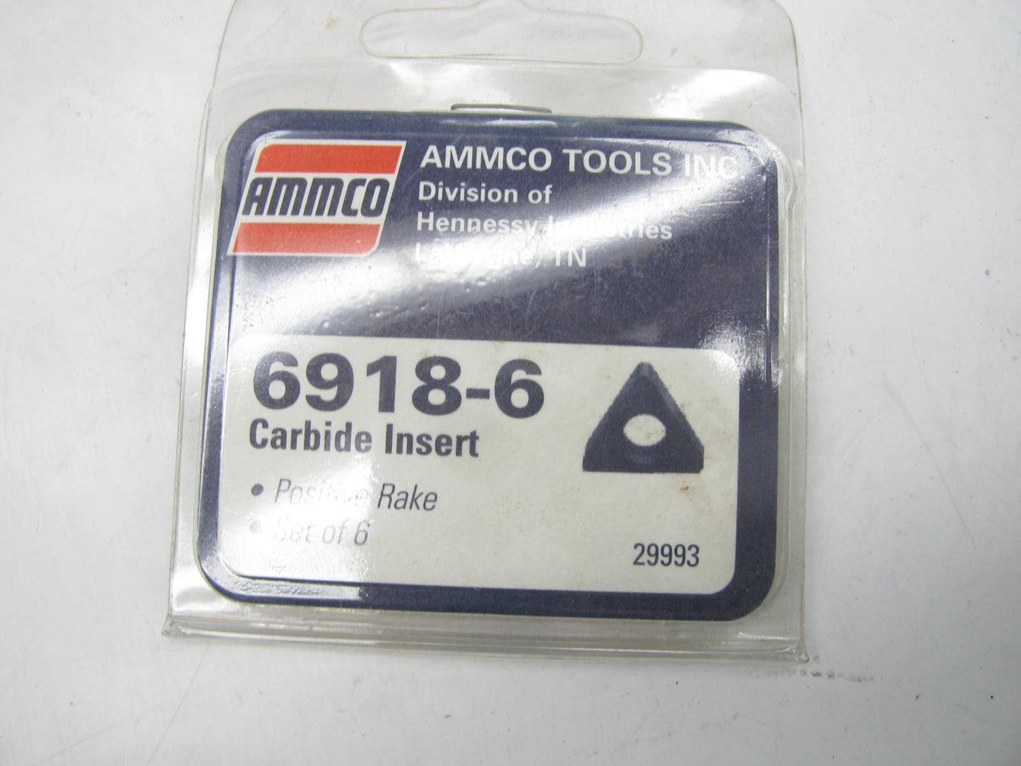 Pack Of 6 - Positive Rake Carbide Inserts .017'' Radius For AMMCO Lathes