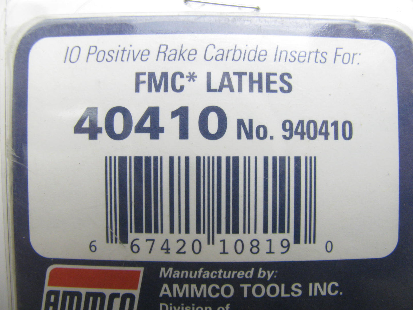 (10) New Ammco 940410 Positive Rake Carbide Bit For FMC Lathes