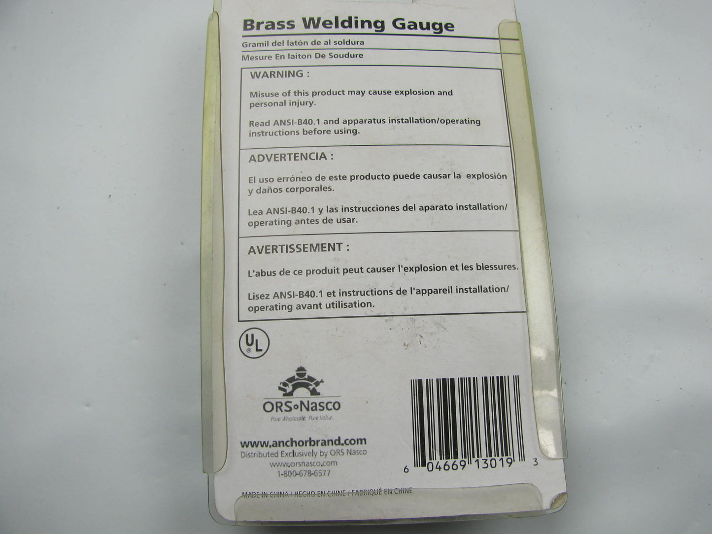 Anchor B2200 1/4'' NPT Brass Welding (Replacement) Gauge - 2 Inch X 200 PSI