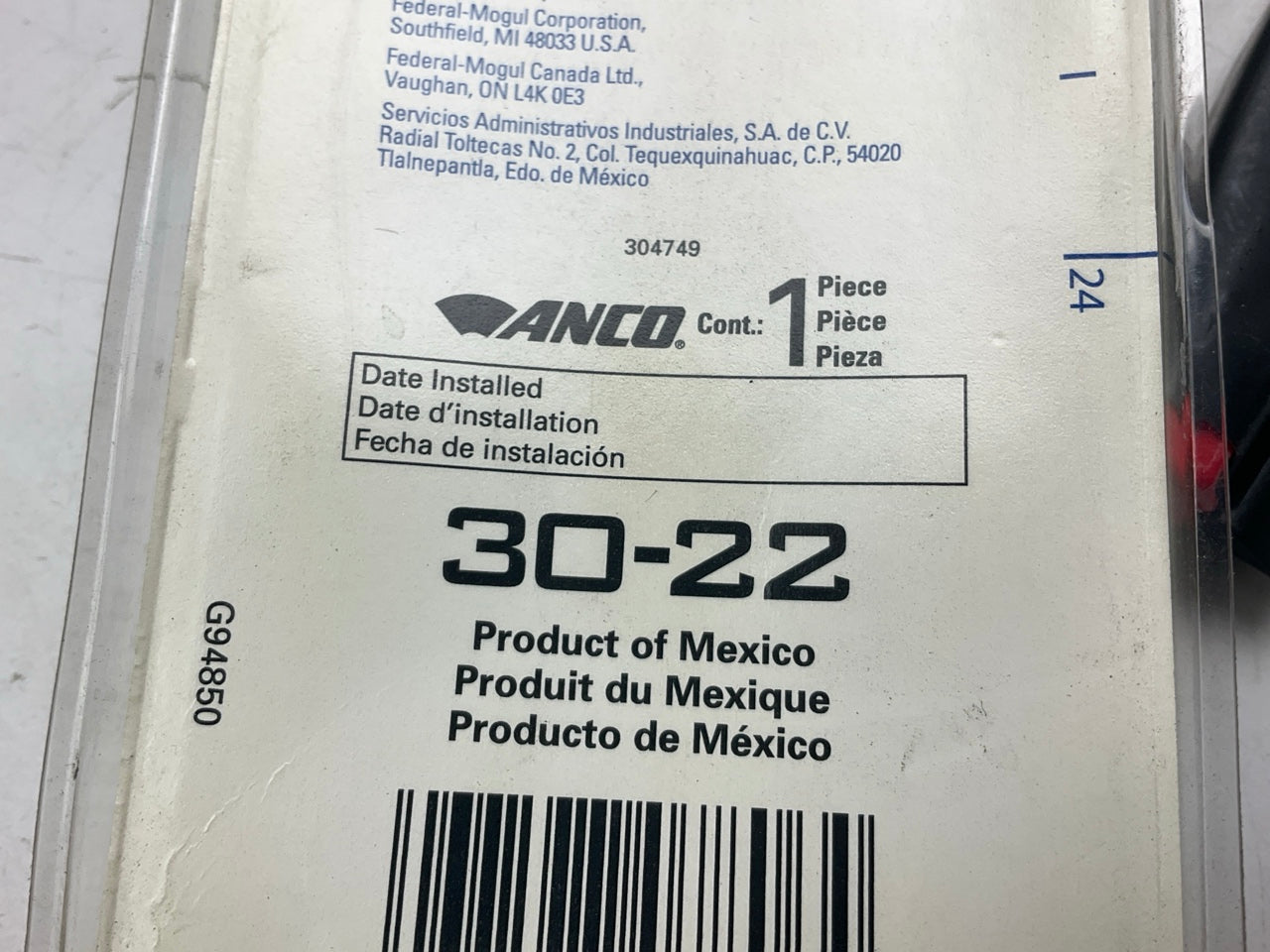 Anco 30-22 Winter / Snow Windshield Wiper Blade - 22''