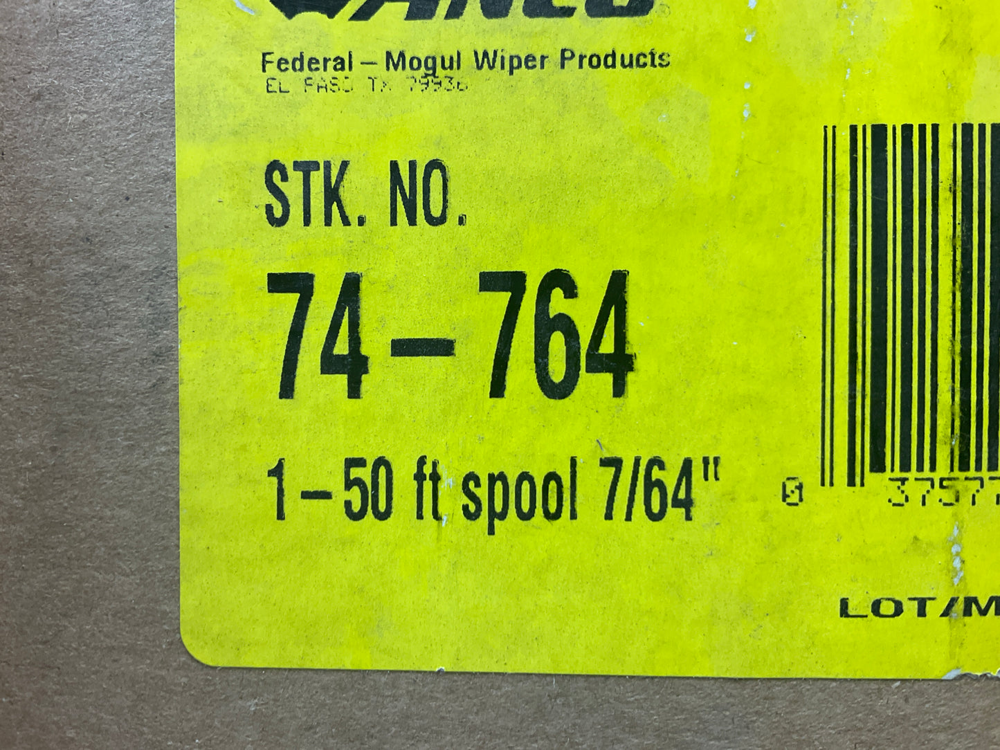 50 FEET Anco 74-764 Windshield Washer Hose Wet Arm Tubing, Rubber, Black, 7/64''