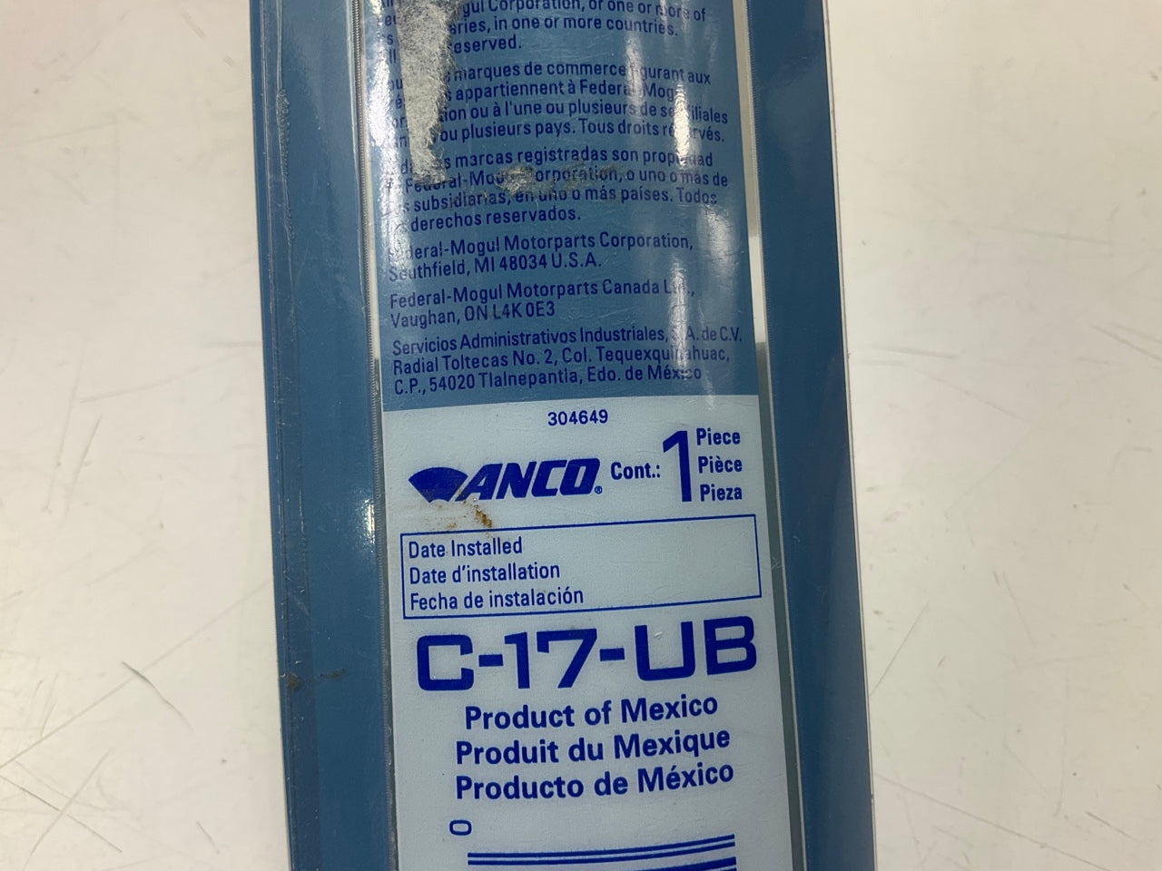 Anco C-17-UB Contour Windshield Wiper Blade - 17''