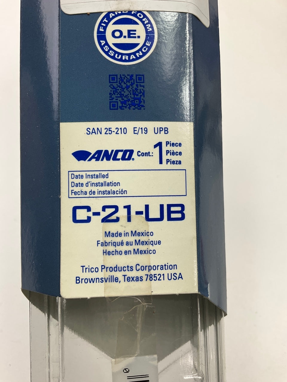 Anco C-21-UB Contour Windshield Wiper Blade - 21''