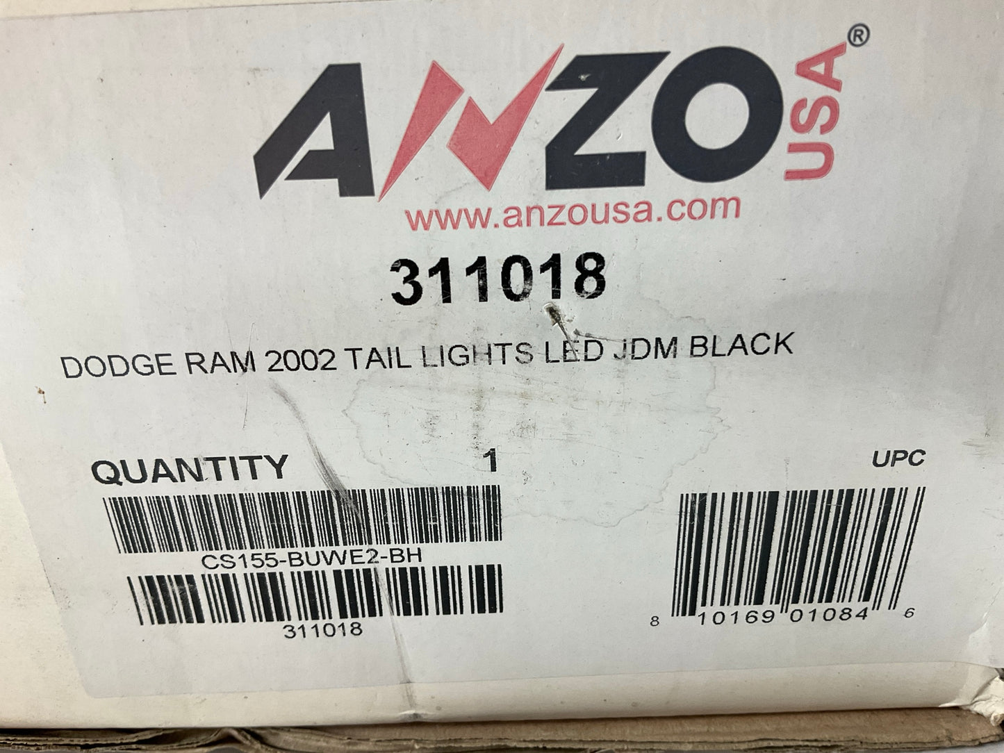Anzo USA 311018 LED Taillights Tail Lamp Set, LED Black For 02-05 Dodge Ram