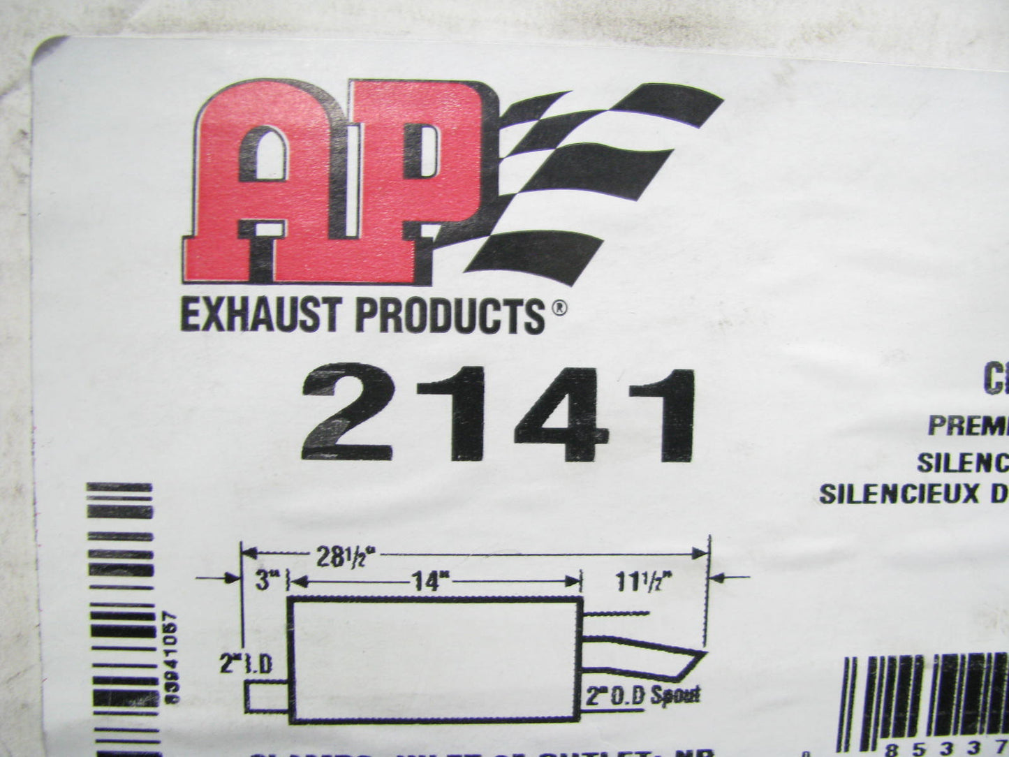 Ap Exhaust 2141 Muffler 1995-2001 Chevrolet Lumina 1995-99 Monte Carlo 3.1L-V6