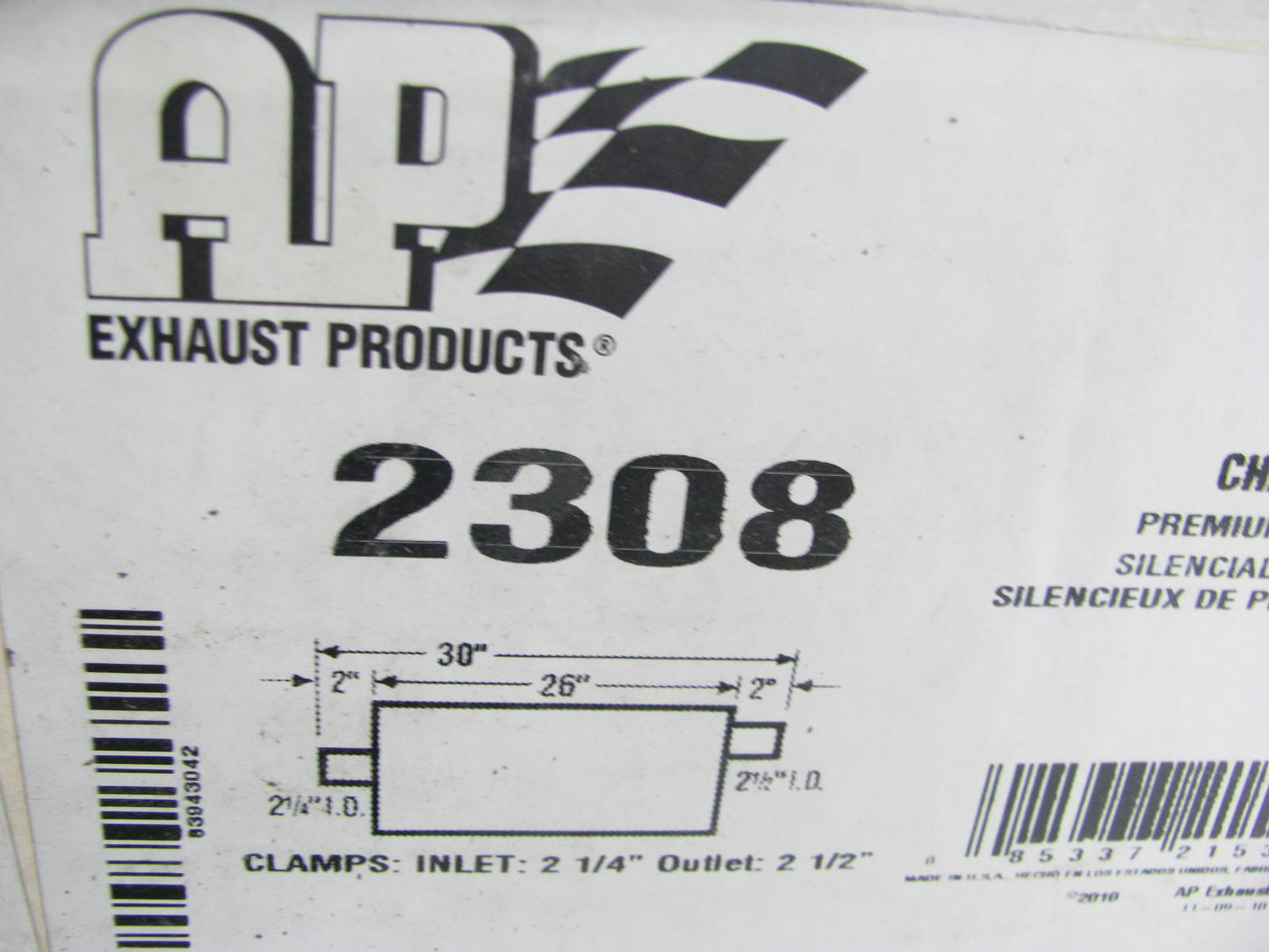 Ap Exhaust 2308 Muffler For 1999-2001 Jeep Grand Cherokee 4.7L-V8