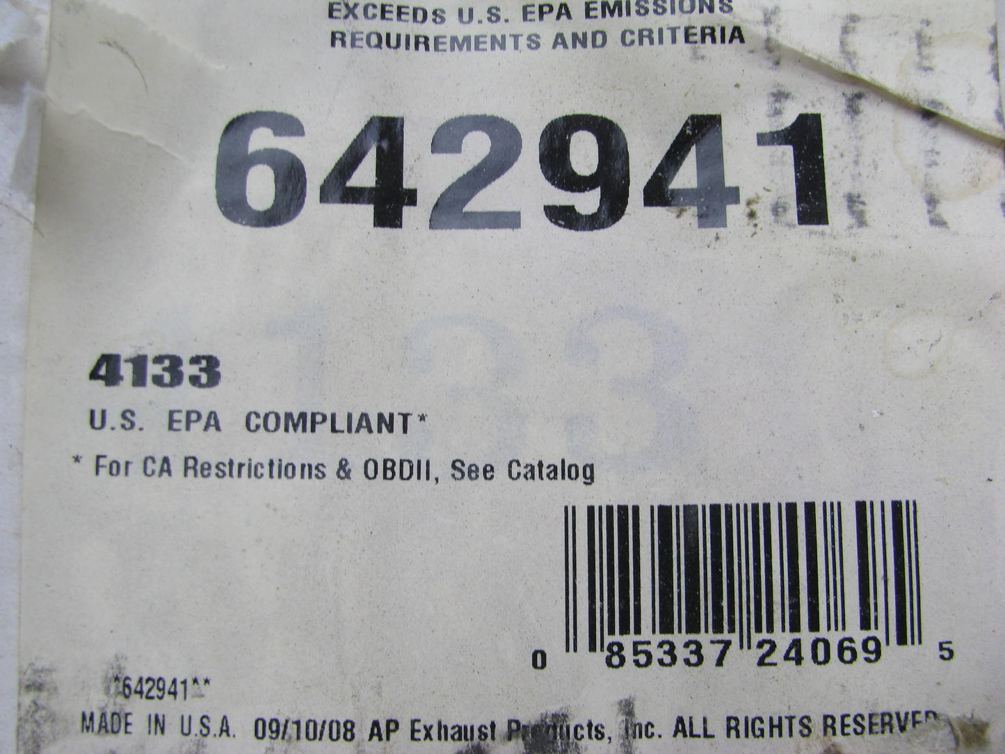 Ap Exhaust 642941 Direct Fit Catalytic Converter