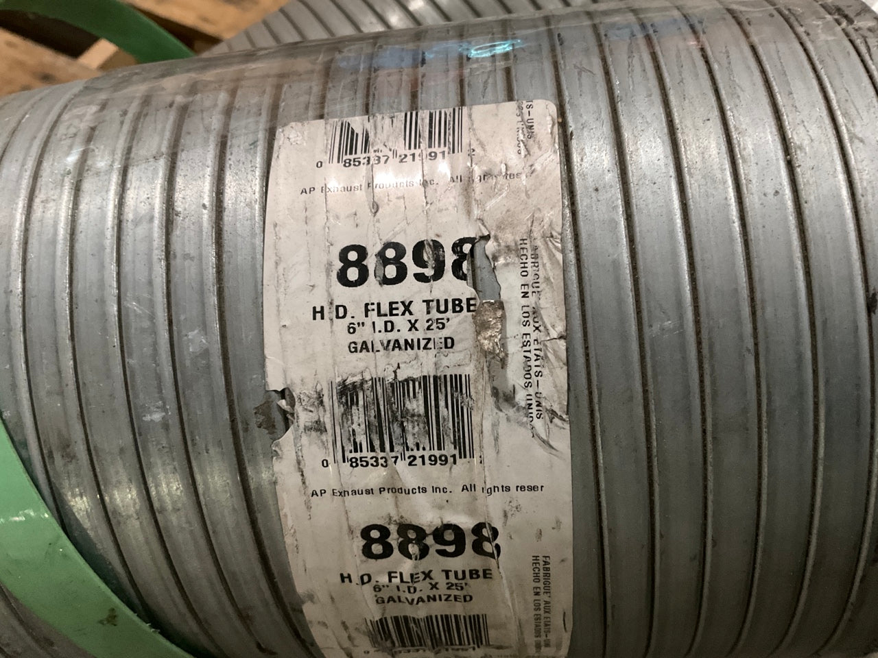 25 FEET - Ap Exhaust 8898 Heavy-duty Flex Exhaust Pipe Tube 6'', Galvanized