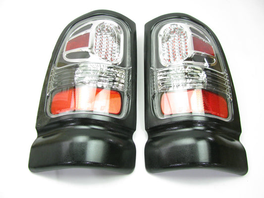 APC Tail Light Lamps BLACK HOUSING - DIAMOND CUT For 94-02 Ram TRUCKS W/O Sport