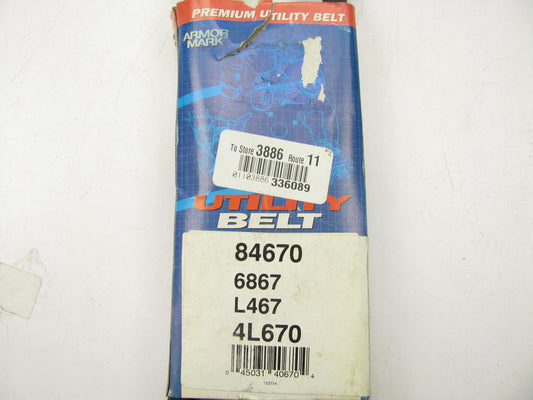 Armormark 4L670 Accessory Drive Belt - 1/2'' X 67''