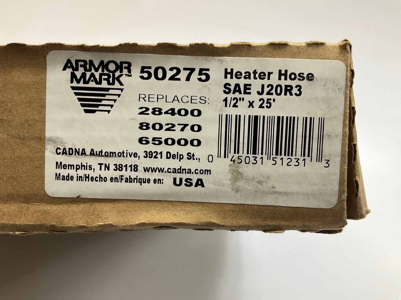 23 FEET - Armormark 50275 Heater Hose 1/2'' ID, SAE J20R3, MADE IN USA