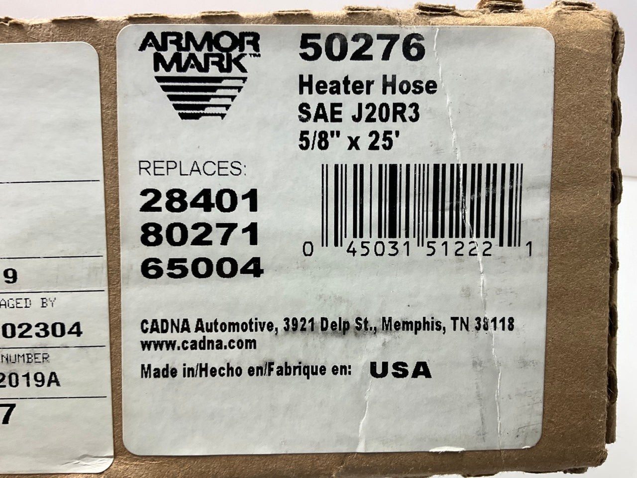 25 FEET - Armormark 50276 5/8'' SAE J20R3 Heater Hose