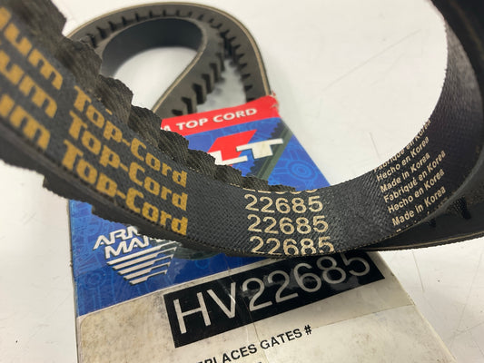 (2) Armormark HV22685 Accessory Drive Belts - 0.69'' X 68.50'' - 38 Degree