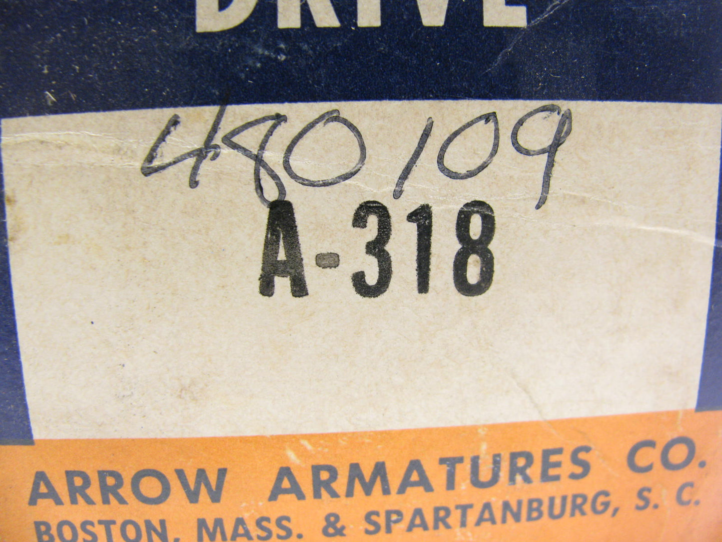 REMAN. Arrow A318 Starter Drive Bendix Gear For 1107608, 1107621, 1107622