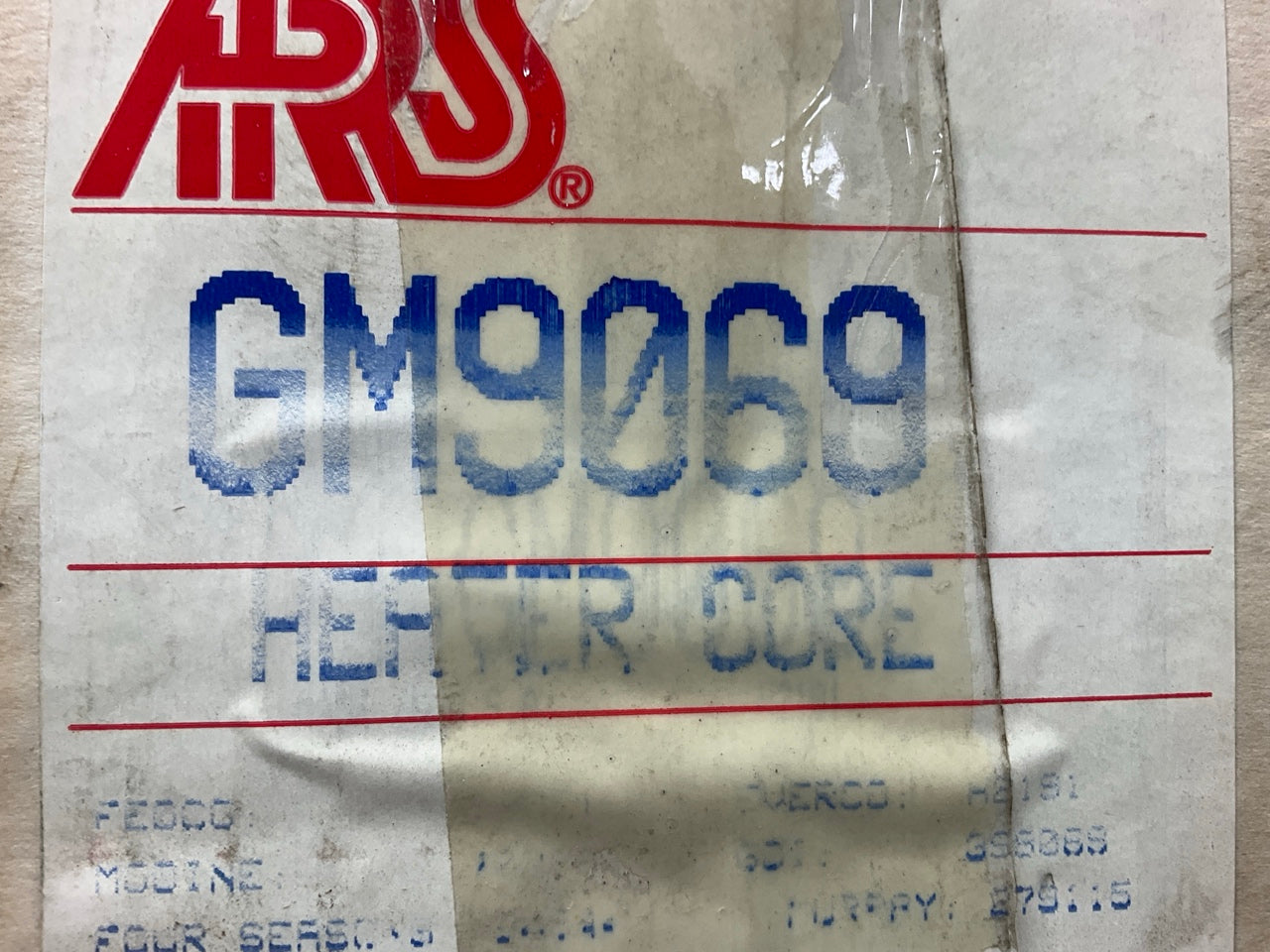 ARS GM9069 Heater Core
