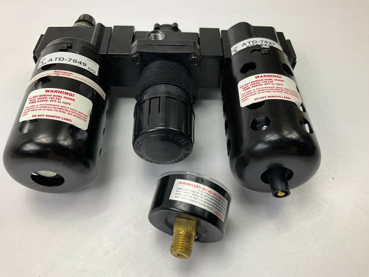 ATD ATD-7872 1/2'' Filter, Regulator, Gauge & Lubricator - 100 SCFM