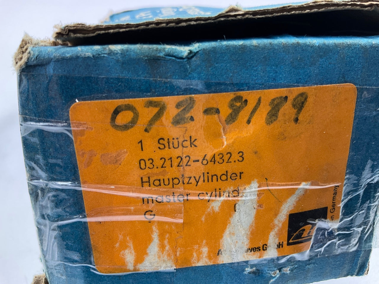 ATE 072-8189 OEM Brake Master Cylinder 1982-1983 Audi 5000 2.2L I5 Turbocharged