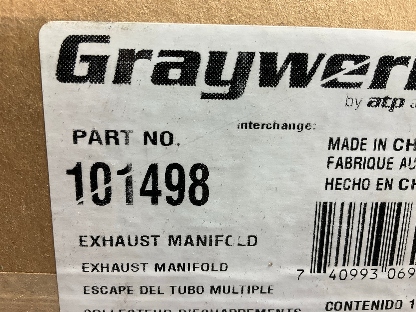 MANIFOLD ONLY, AS SHOWN - ATP 101498 Left Exhaust Manifold For 00-07 Dodge 4.7L