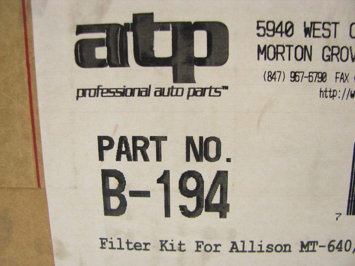 ATP B194 Automatic Transmission Filter Kit For Allison MT-640 650 Series