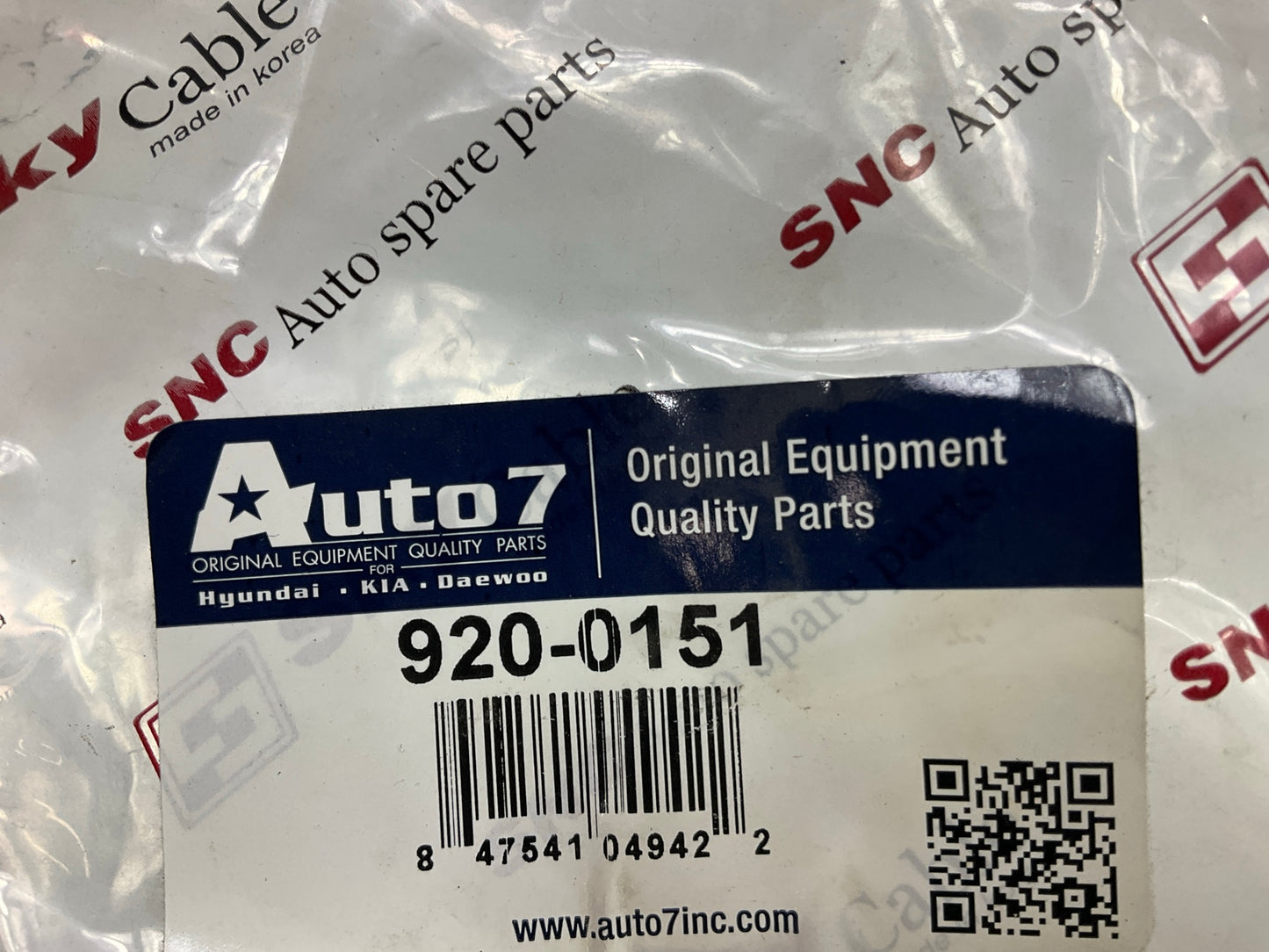 Auto 7 920-0151 Right Passenger Parking Brake Cable For 2000-02 Hyundai Accent