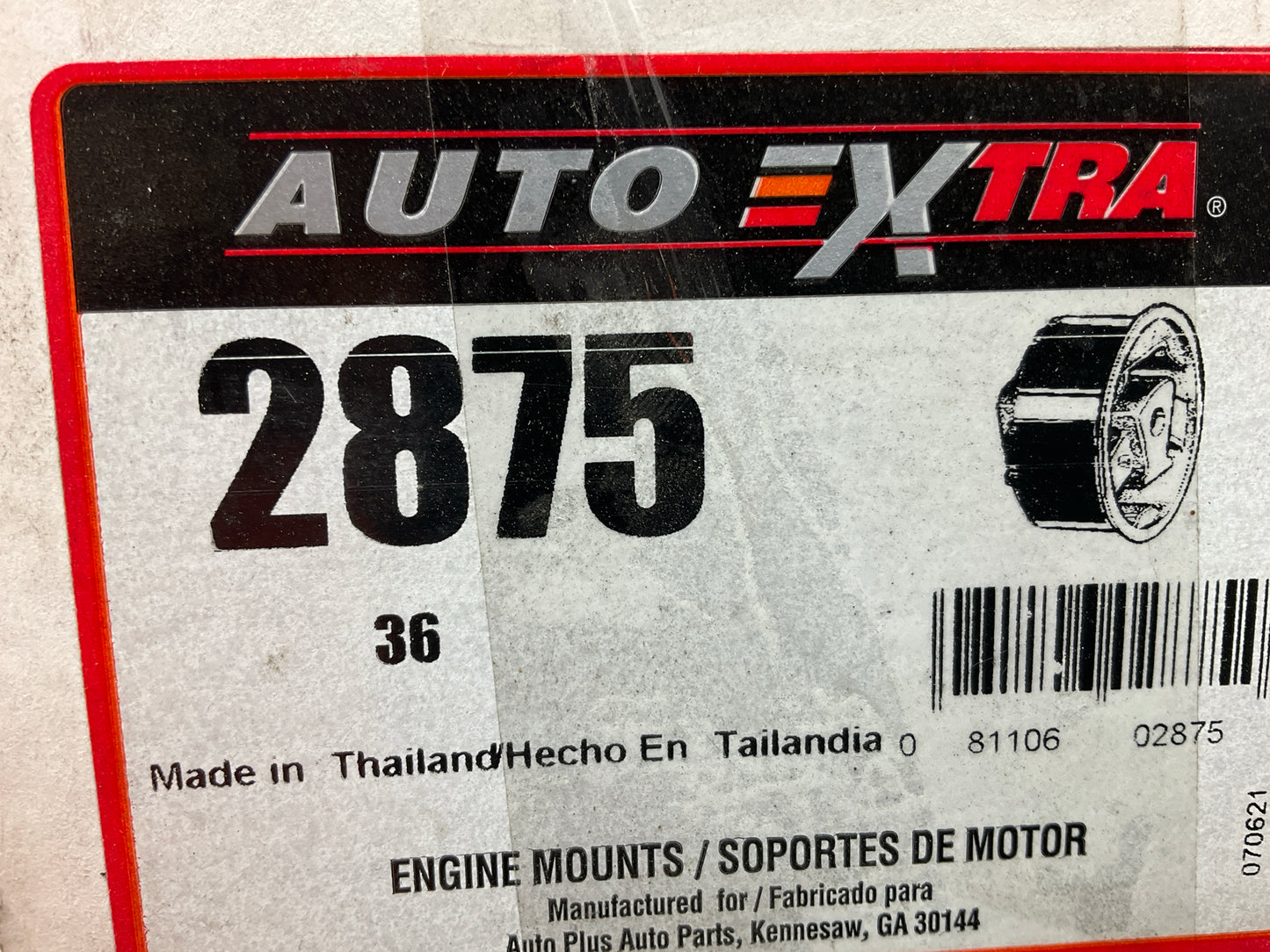 Auto Extra 2875 Front / Rear Left Automatic Transmission Mount
