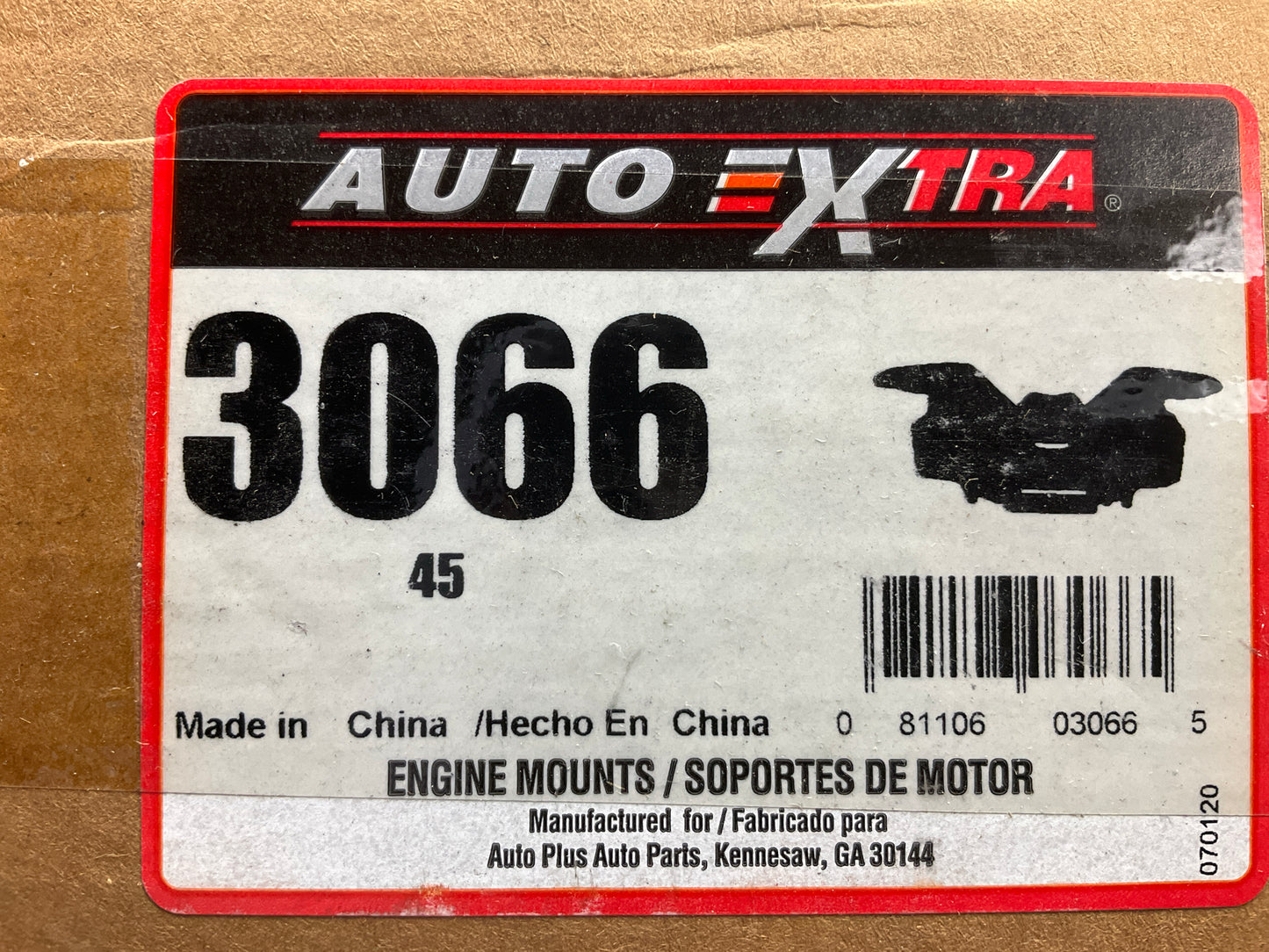 Auto Extra 3066 Rear Transmission Mount