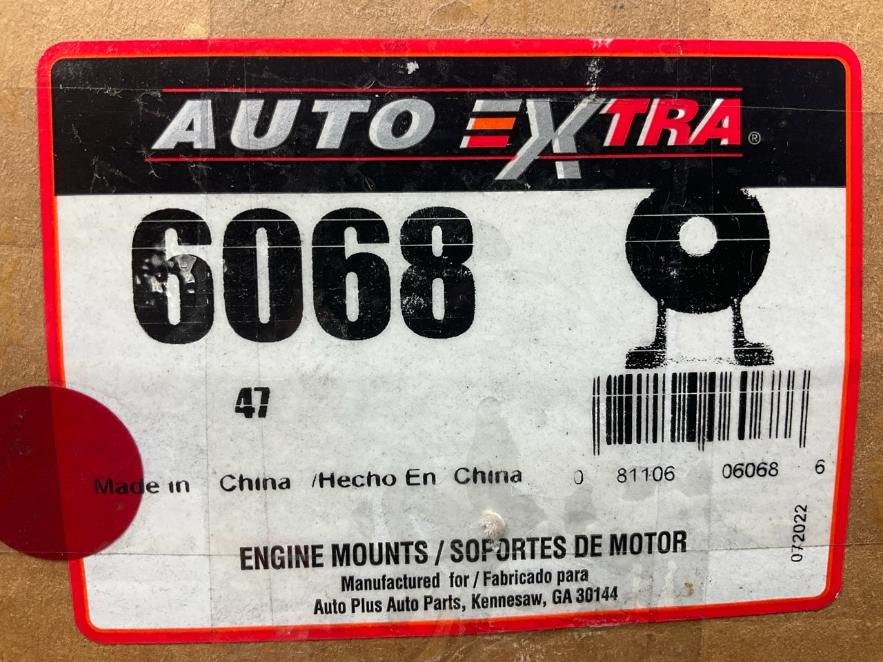 Auto Extra 6068 Drive Shaft Center Support Bearing