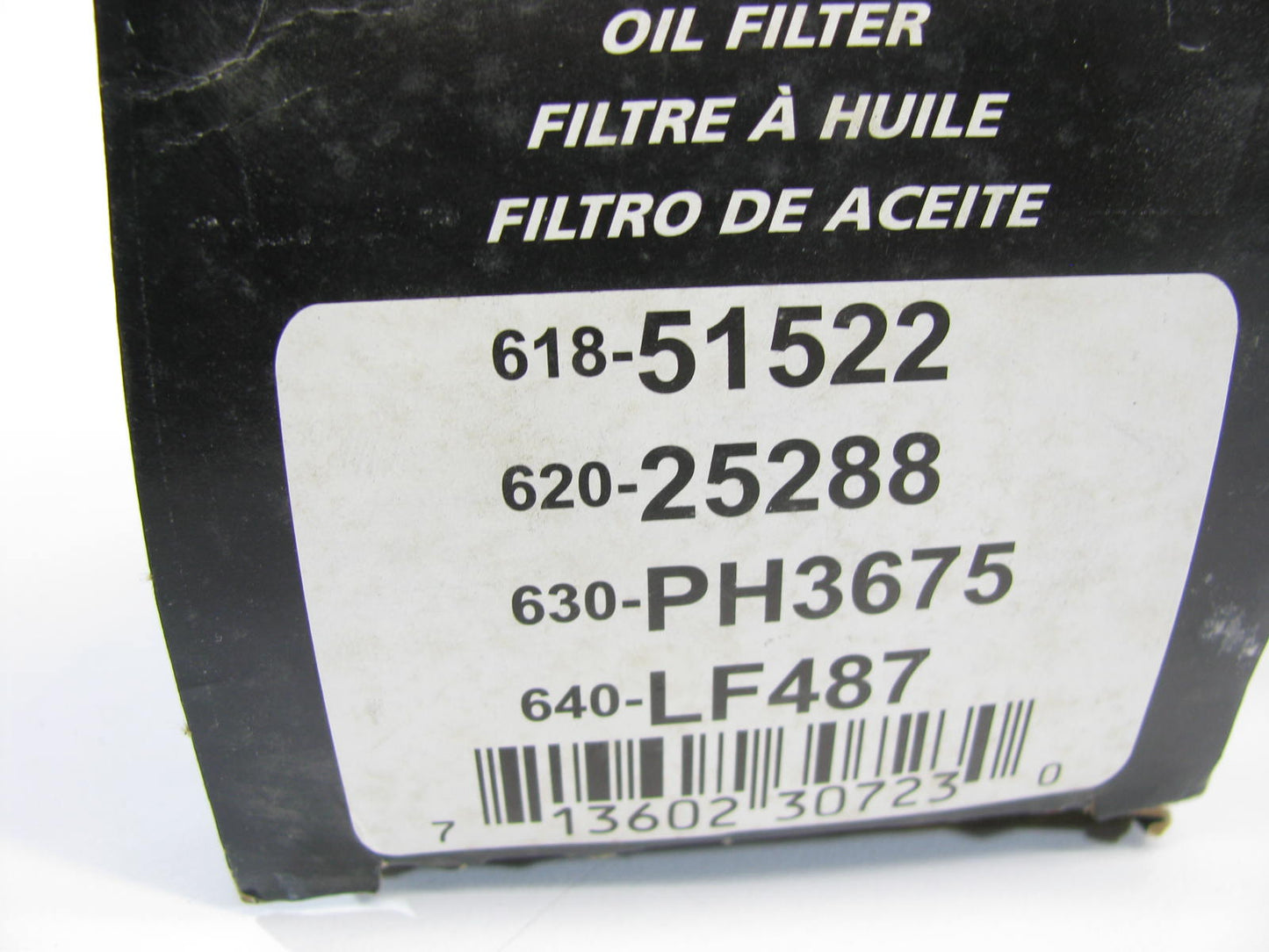 Auto Extra 618-51522 Oil Filter Replaces PH3675 51522 PL25288 PH922 LF487