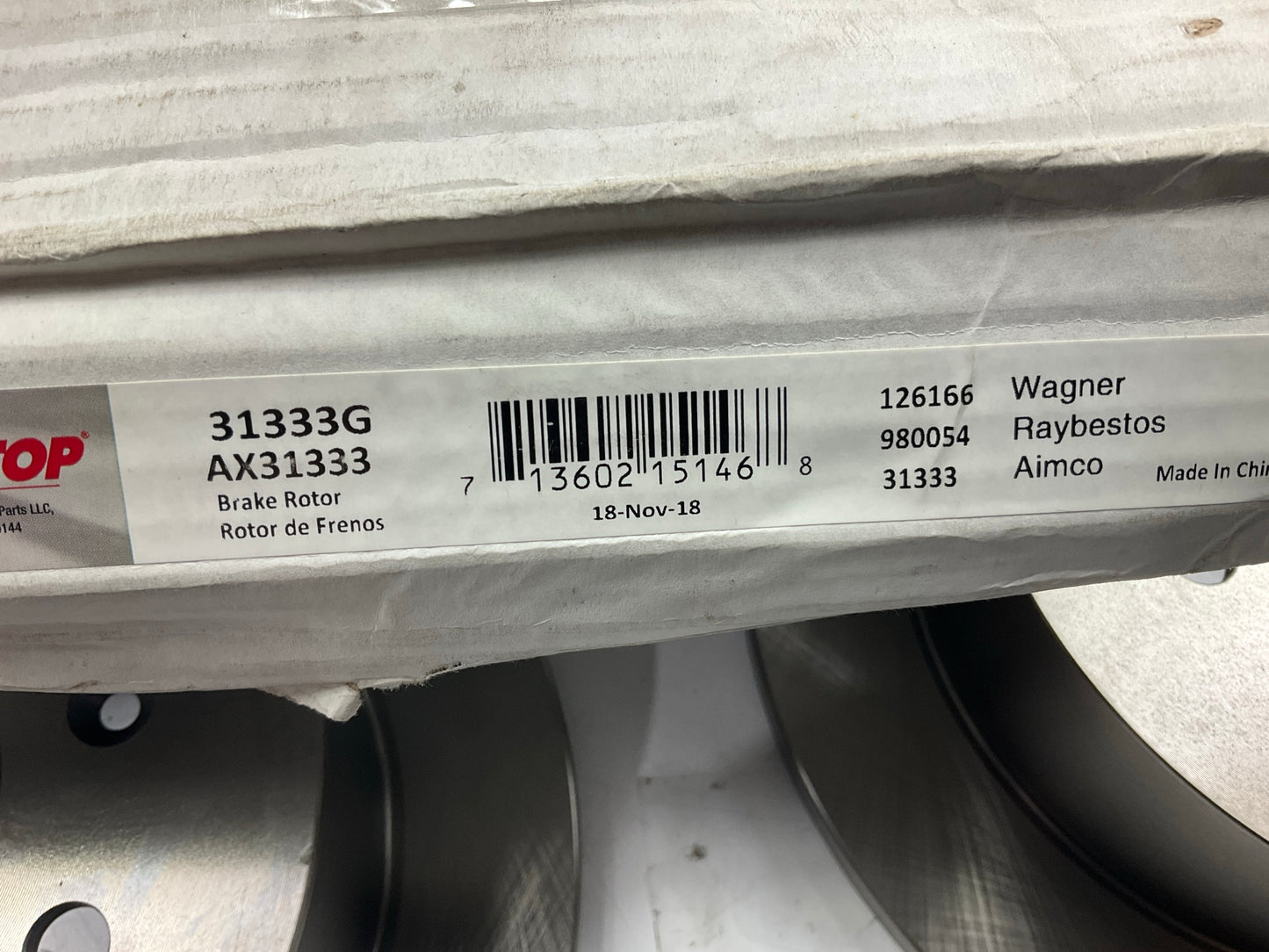 (2) Auto Extra AX31333 Rear Brake Rotors For 1999-2005 Sonata, 01-06 Optima