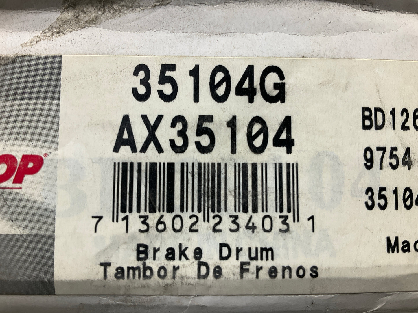 Auto Extra AX35104 Rear Brake Drum For 2002-2006 Hyundai Elantra