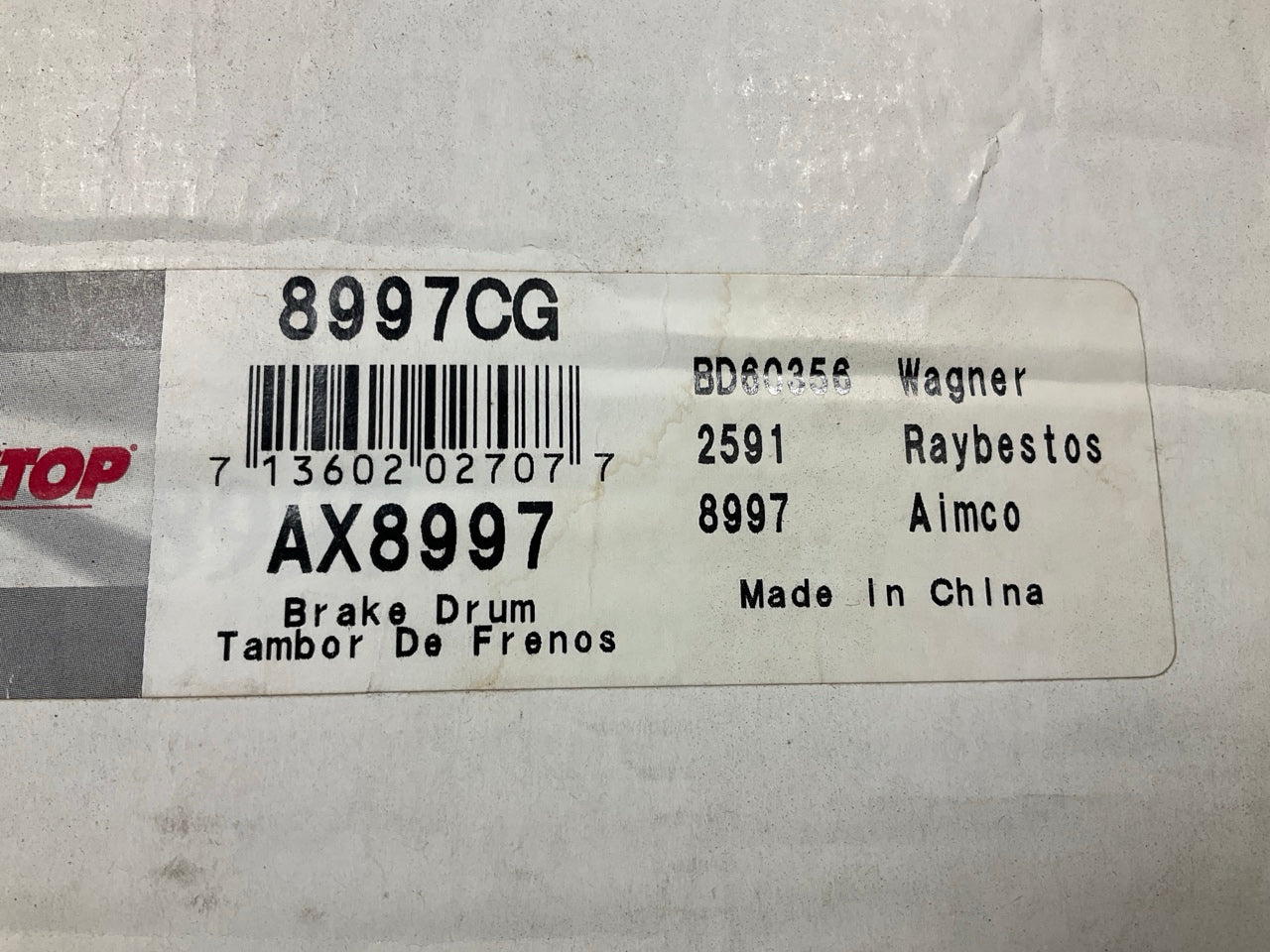 (2) Auto Extra AX8997 Rear Brake Drum - DRW (DUALLY) RWD ONLY