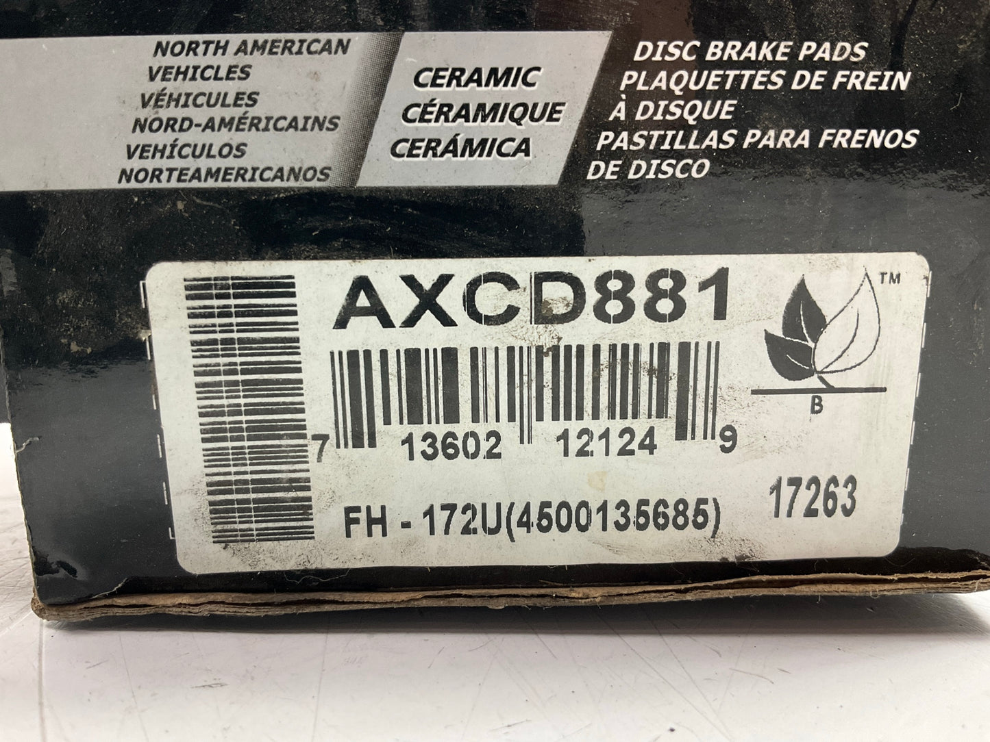 Auto Extra AXCD881 Rear Ceramic Disc Brake Pads