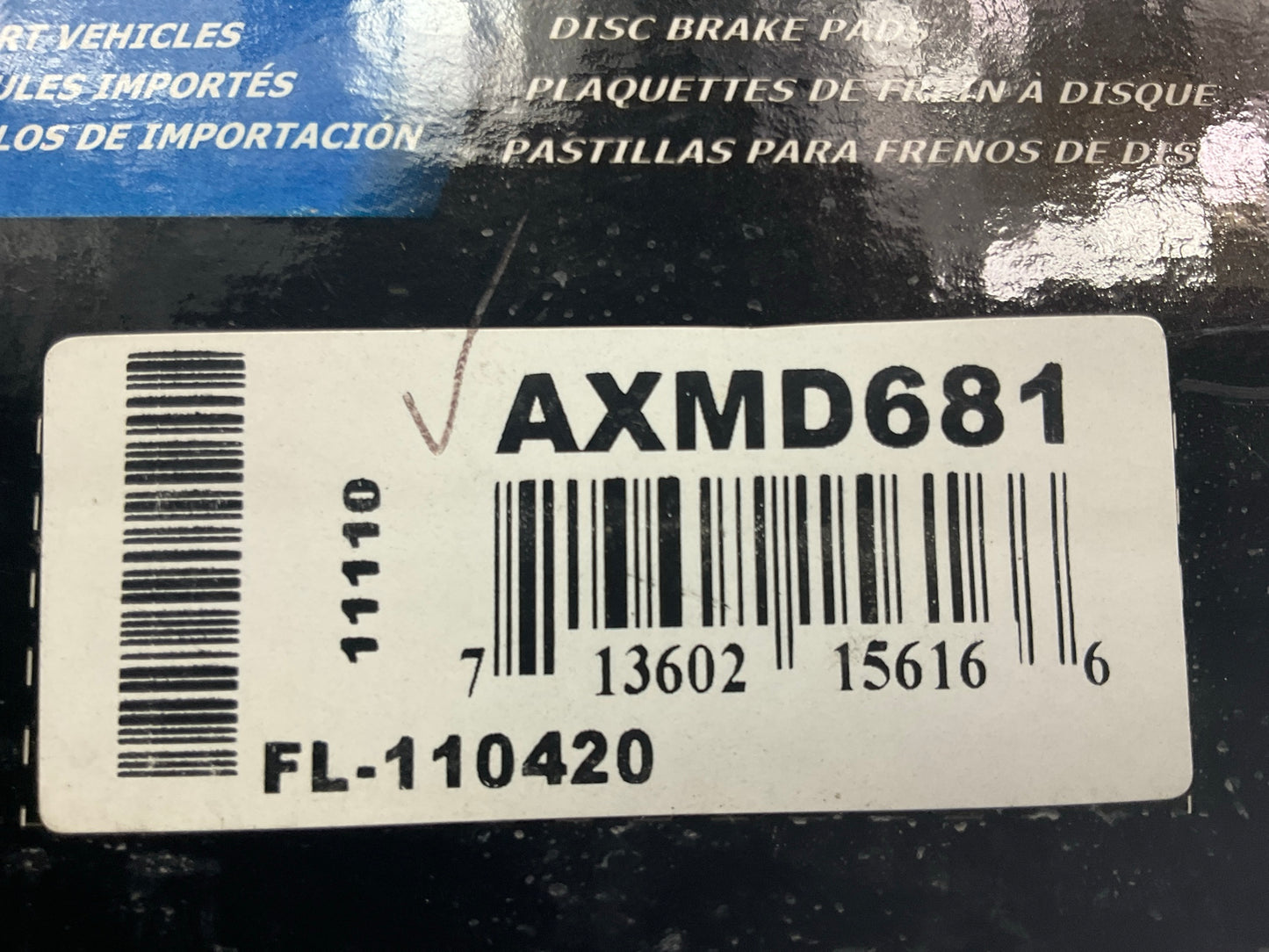 Auto Extra AXMD681 Front Semi-Metallic Disc Brake Pads