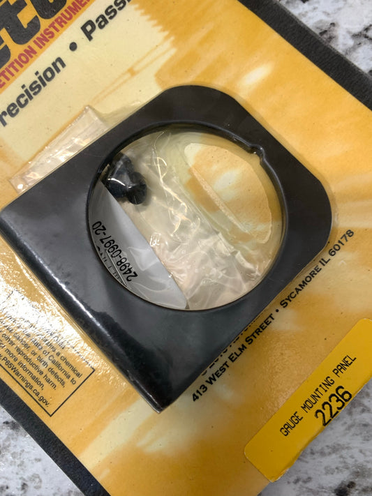 Autometer 2236 Gauge Mounting Panel Bezel, Single, 2-1/16'', Black, Aluminum