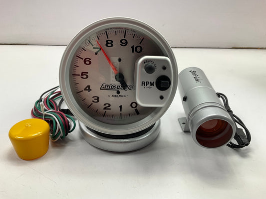 Auto Meter 233911 5'' Pedestal Mount Tachometer Gauge 0-10,000 RPM, Shift Light