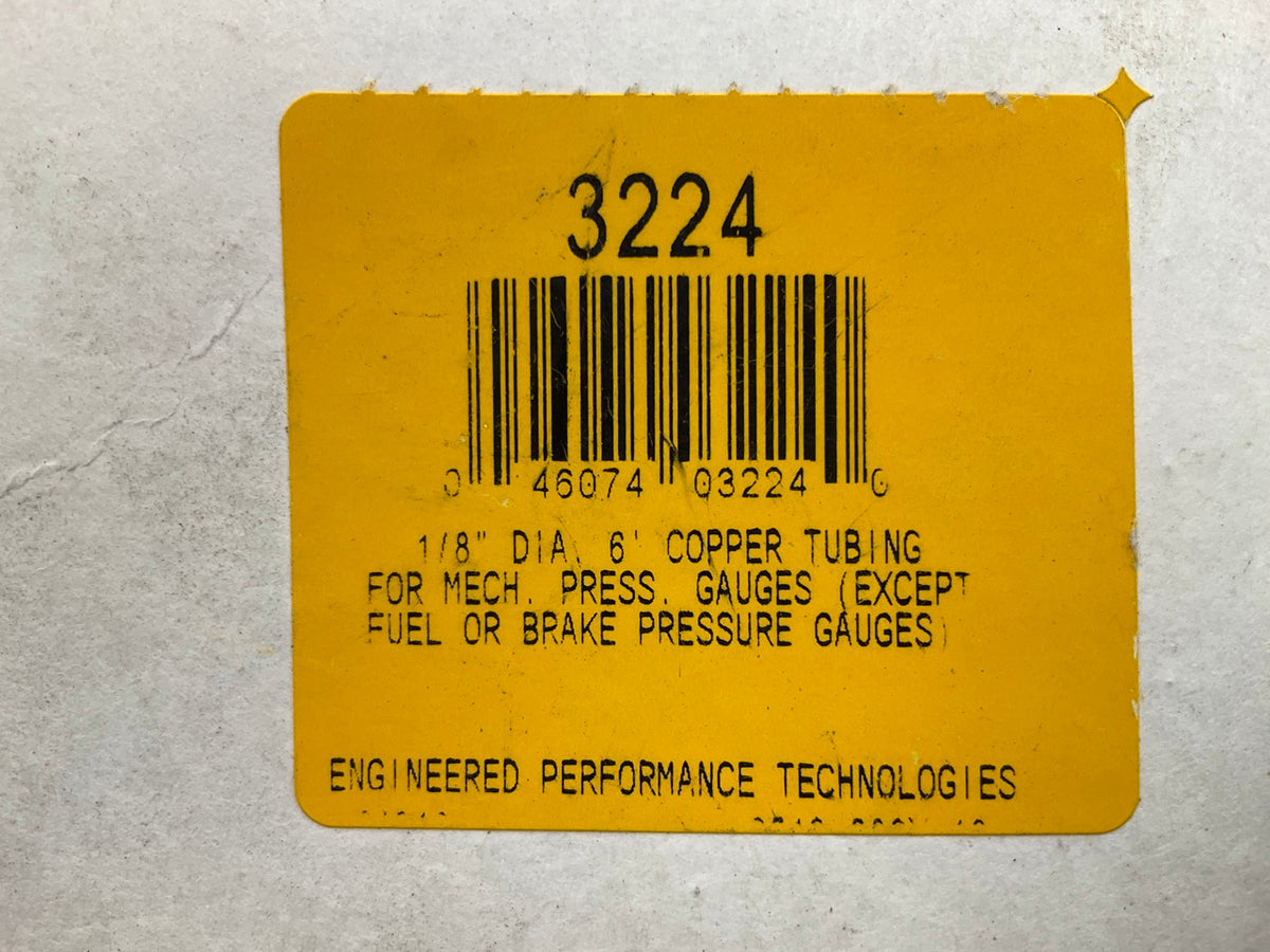 Auto Meter 6 Feet 1/8'' Copper Line Tube 1/8'' NPTF Brass Compression Fittings KIT
