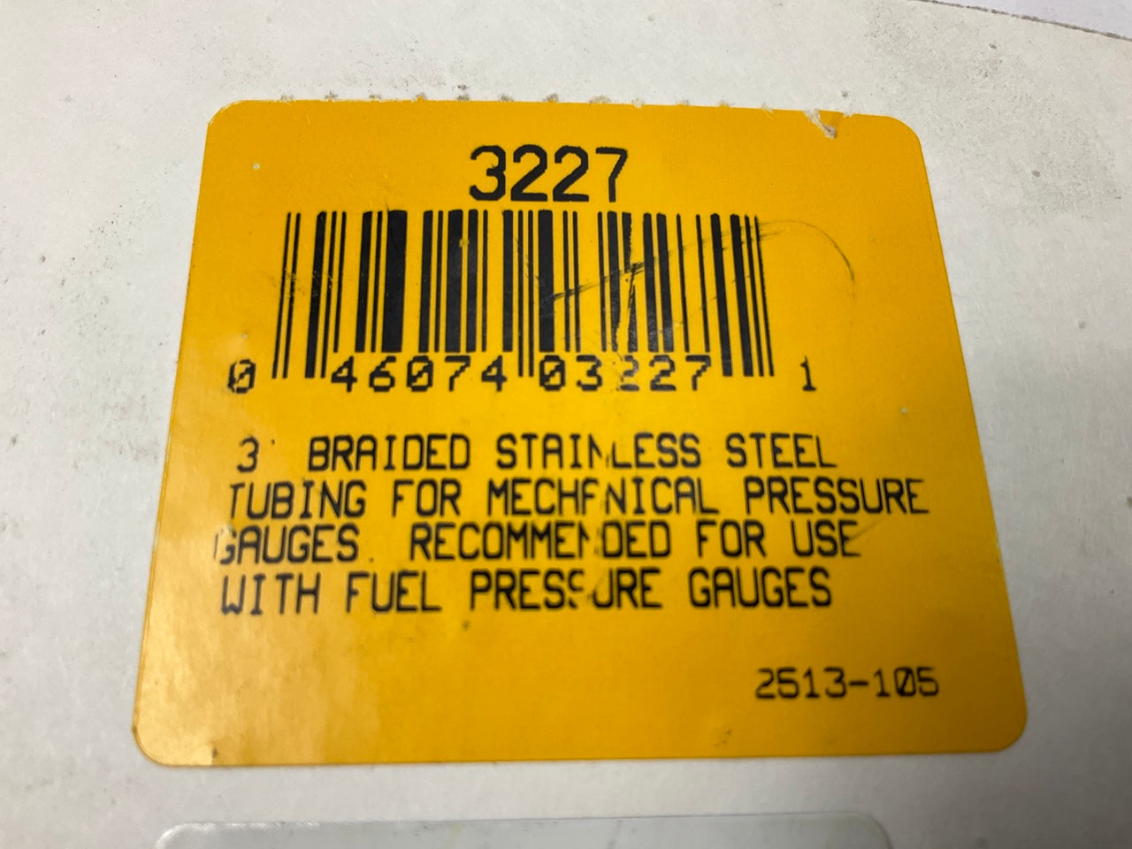 Auto Meter 3227 Hydraulic Hose Pressure Gauge Line Kit -4AN, 3' Steel Braided
