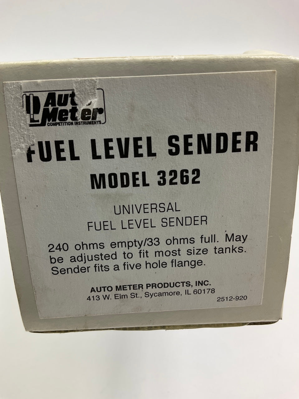 Auto Meter 3262 Fuel Level Sender 2-1/16'' & 2-5/8'' Sending Unit 240-33 Ohm