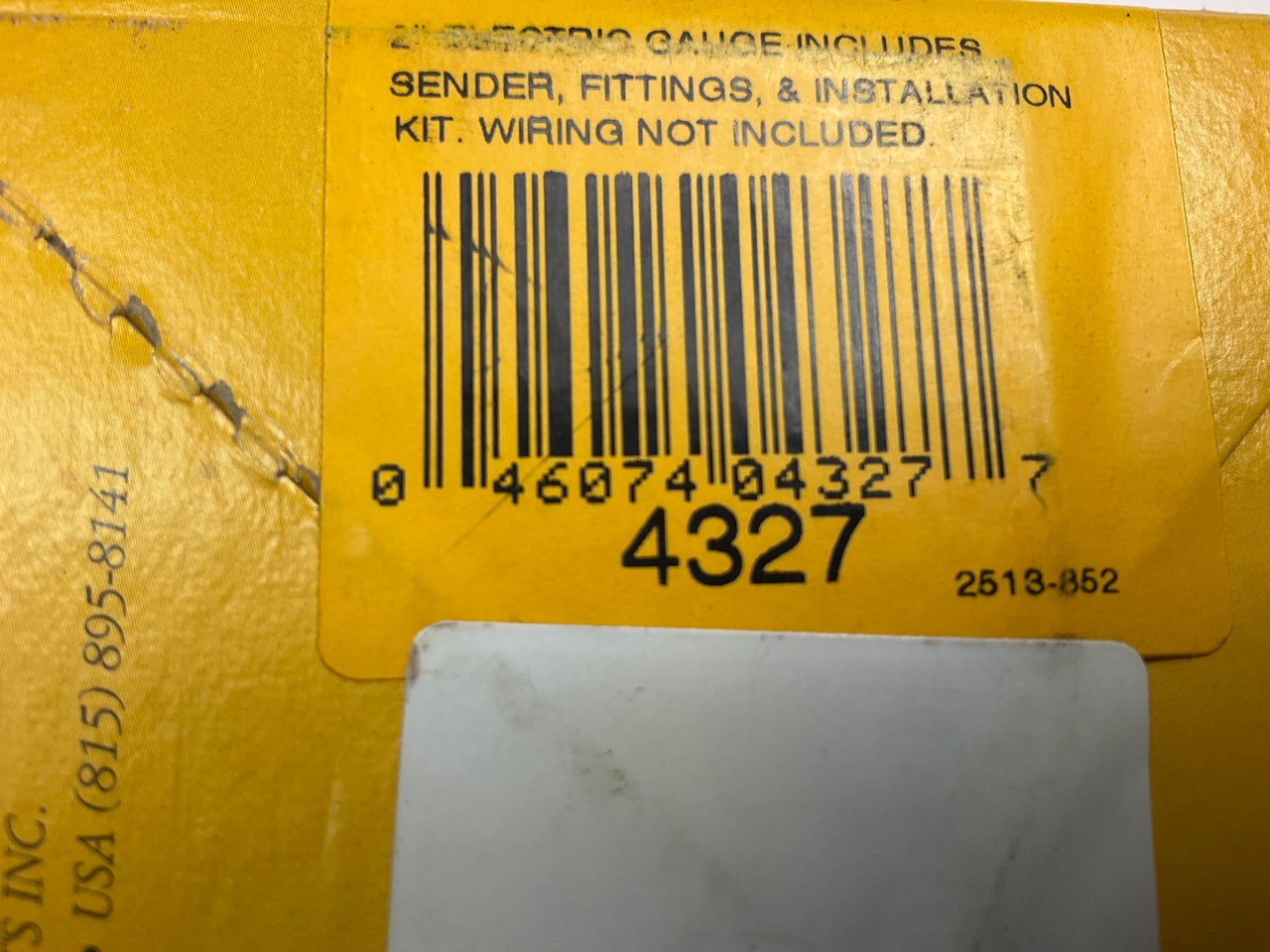 Auto Meter 4327 Ultra Lite Pro Comp Oil Pressure Gauge Electric 0-100 PSI