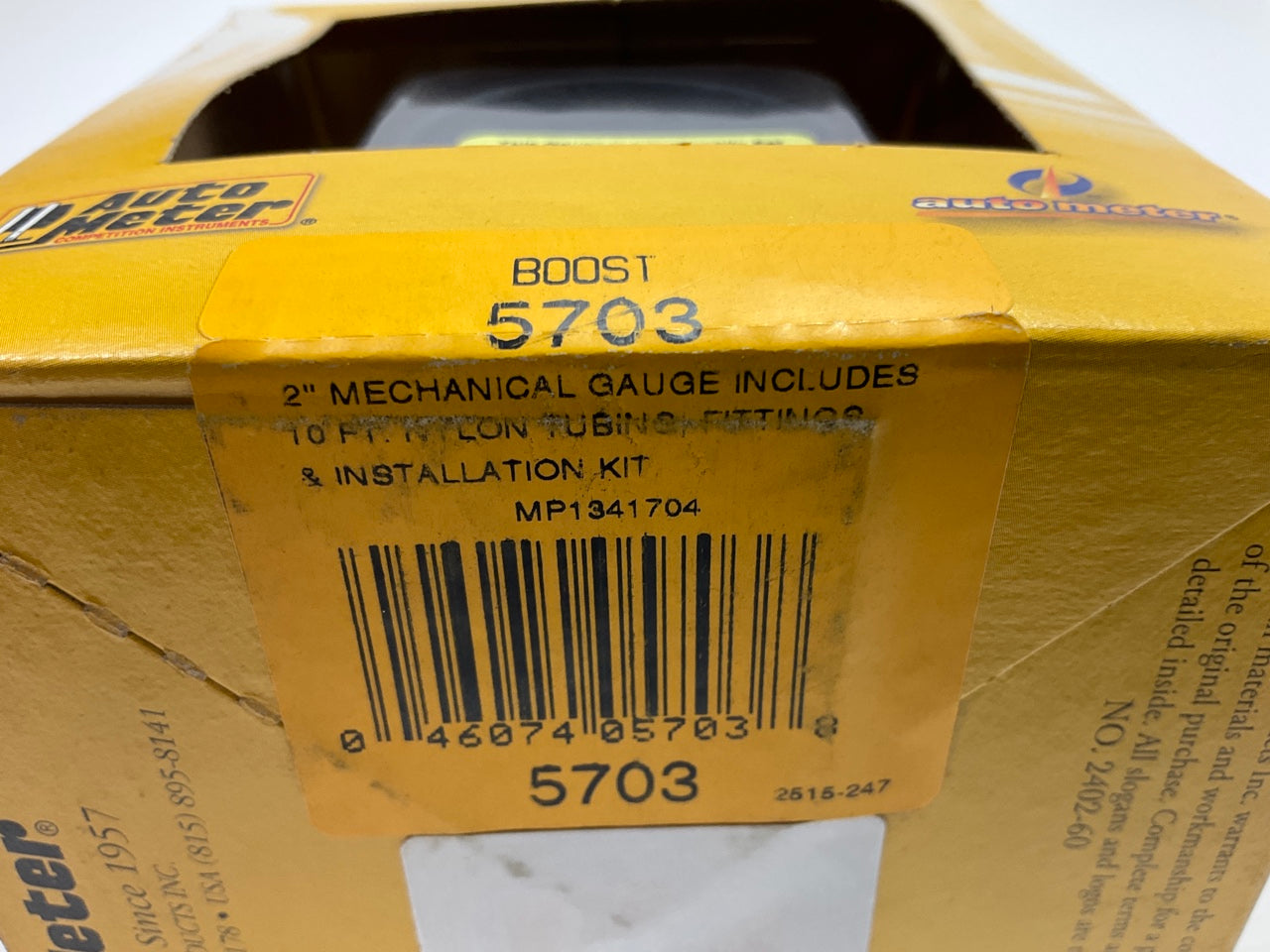 Auto Meter 5703 Phantom 2-1/16'' Mechanical Boost Vacuum Gauge 30 Inhg / 30 Psi