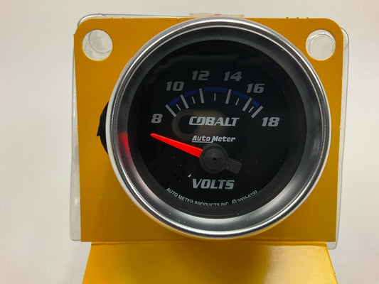 Autometer 6192 Cobalt 52mm 8-18 V Short Sweep Electric Voltmeter Gauge 2-1/16''