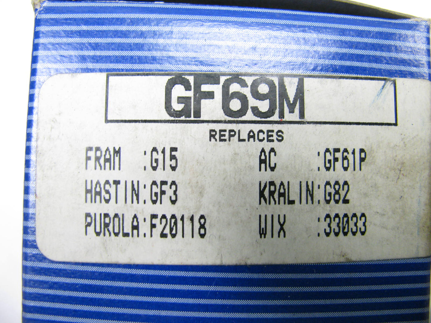 (2) Auto Sense GF69M Fuel Filter